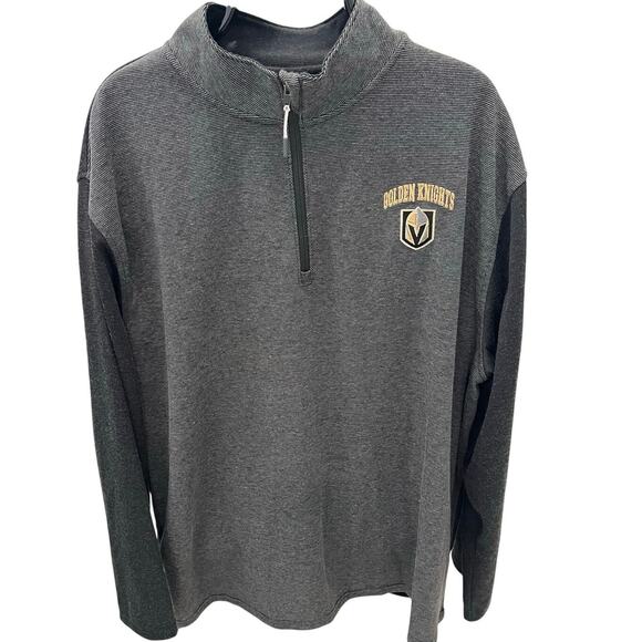 NHL Men's 2XL Las Vegas Golden Knights 1/4 Zip Chest Logo Long Sleeve Pullover - Picture 1 of 4
